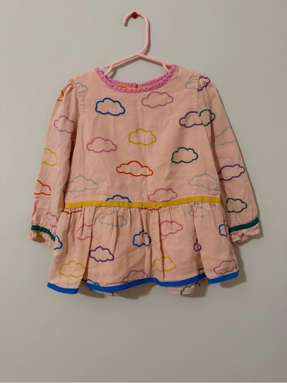 Mini Boden Pink and Yellow Girls Top